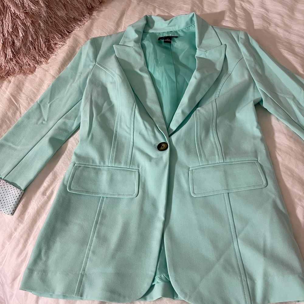 Mint green blazer